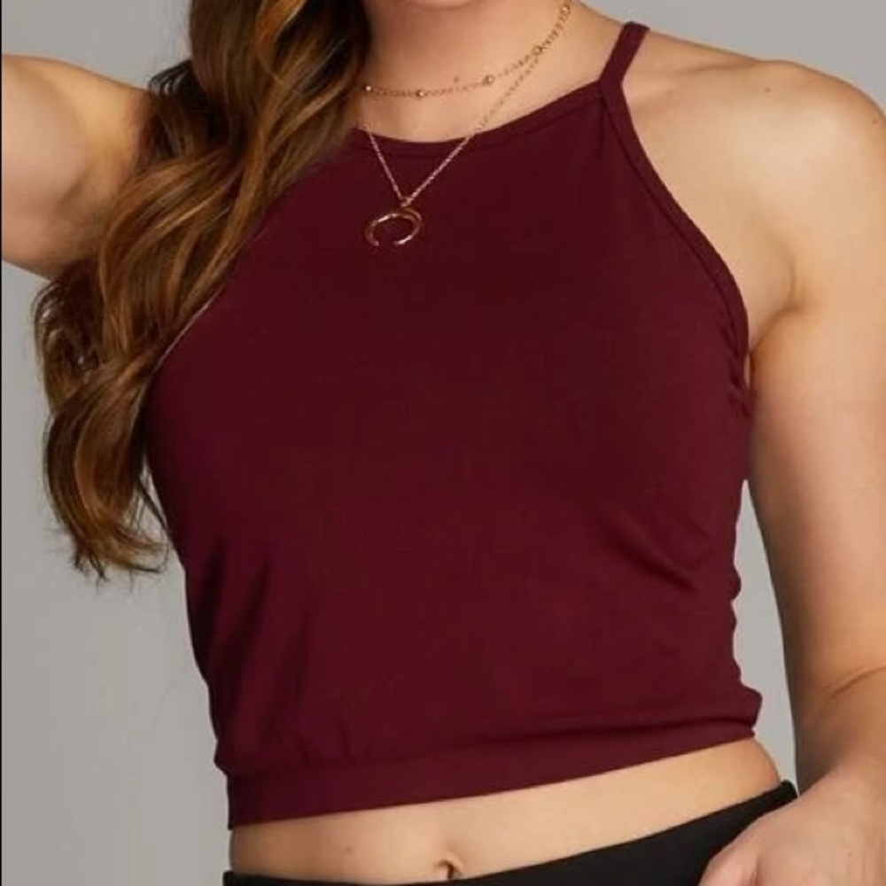 C’est Moi High Neck Bamboo Crop Top